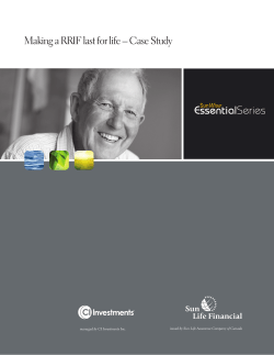 Making a RRIF last for life &ndash; Case Study