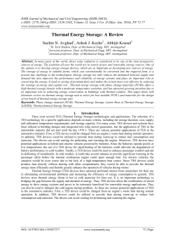 Thermal Energy Storage: A Review