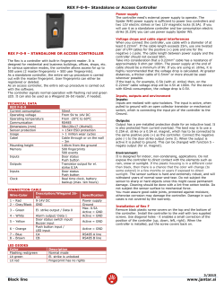 REX F-0-9&ndash; Standalone or Access Controller Black line www.jantar.si