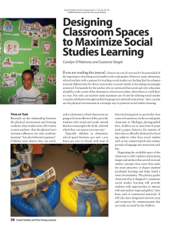 Designing Classroom Spaces to Maximize Social Studies Learning