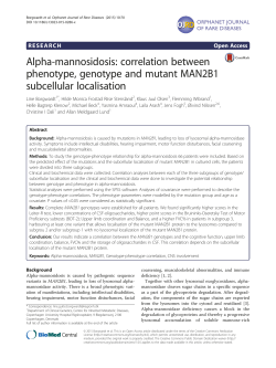Alpha-mannosidosis: Correlation between phenotype, genotype and