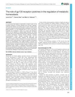 The role of gp130 receptor cytokines in the regulation of metabolic
