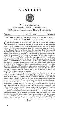 The One-Hundredth Anniversary of the Birth of Charles