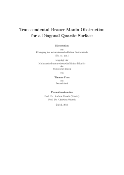 Transcendental Brauer-Manin Obstruction for a Diagonal Quartic