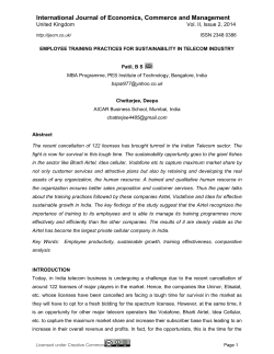 employee training practices for sustainability in telecom