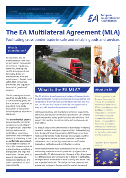The EA Multilateral Agreement (MLA)