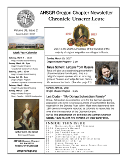 March/April 2017 - The Oregon Chapter of the ​American Historical