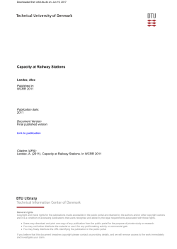 Capacity at Railway Stations