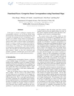 Functional Faces: Groupwise Dense Correspondence Using