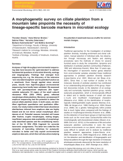 A morphogenetic survey on ciliate plankton from a mountain lake