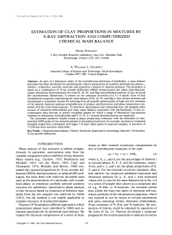 ESTIMATION OF CLAY PROPORTIONS IN MIXTURES BY X