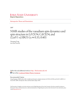NMR studies of the vanadium spin dynamics and spin structure in