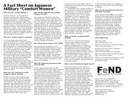 A Fact Sheet on Japanese Military &ldquo;Comfort Women&rdquo; - Japan
