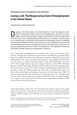 Losing a Job: The Nonpecuniary Cost of Unemployment in the