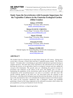 Study Upon the Invertebrates with Economic Importance for the