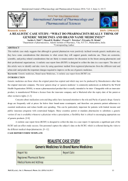 A REALISTIC CASE STUDY: &ldquo;WHAT DO PHARMACISTS REALLY