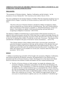Initiation of Children Guidelines