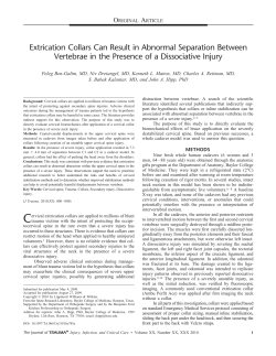 Extrication Collars Can Result in Abnormal Separation
