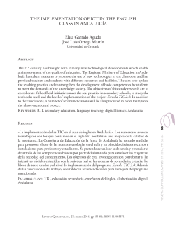 THE IMPLEMENTATION OF ICT IN THE ENGLISH CLASS IN