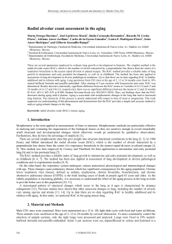 Radial alveolar count assessment in the aging