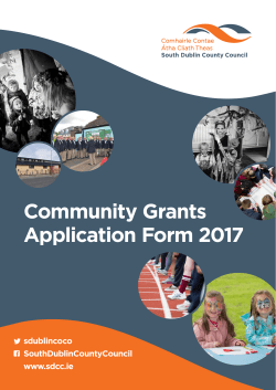 Community Grants Application Form 2017