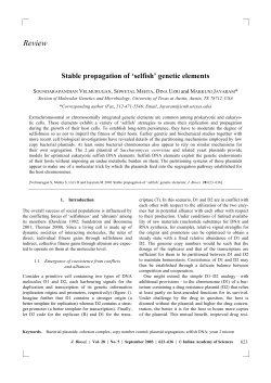 Stable propagation of `selfish`genetic elements