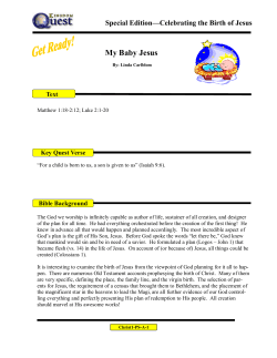 Christmas: Lesson A: Celebrating the Birth of Jesus: My Baby Jesus