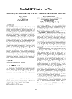 The QWERTY Effect on the Web