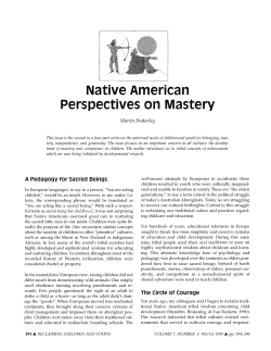Native American Perspectives on Mastery