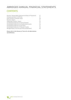 abridged annual financial statements
