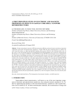 A FIRST PRINCIPLES STUDY ON ELECTRONIC AND MAGNETIC