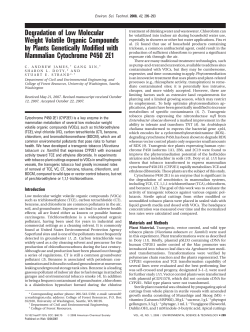 Degradation of Low Molecular Weight Volatile Organic Compounds
