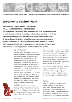 Welcome to Squirrel Ward - Great Ormond Street Hospital
