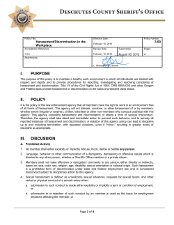 Harassment Discrimination in the Workplace