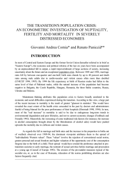 THE TRANSITION`S POPULATION CRISIS: AN ECONOMETRIC
