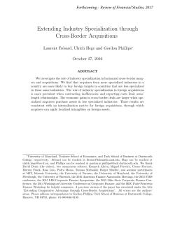 Extending Industry Specialization through Cross