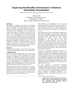 Exploring the Benefits of Immersion in Abstract Information