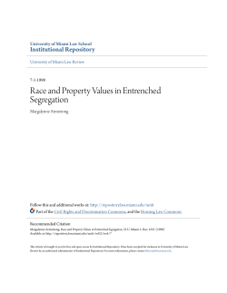 Race and Property Values in Entrenched Segregation
