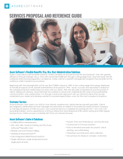 SERVICES PROPOSAL AND REFERENCE GUIDE