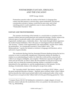 postmodern fantasy, ideology