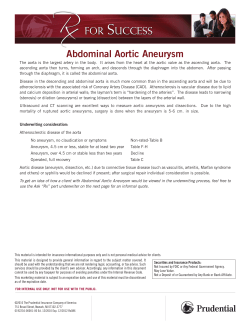 Abdominal Aortic Aneurysm - Universal Insurance Services