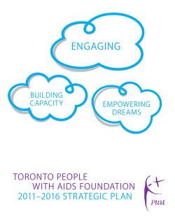 PWA 2011-2016 Strategic Plan - Toronto People With AIDS