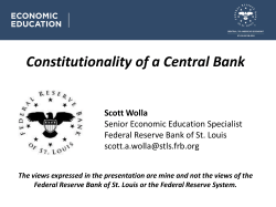 Constitutionality of a Central Bank