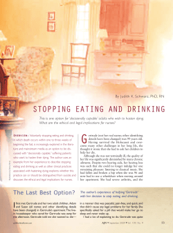 Stopping Eating and Drinking