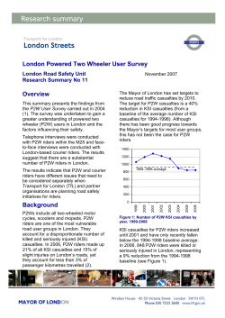Powered Two wheeler user survey Summary