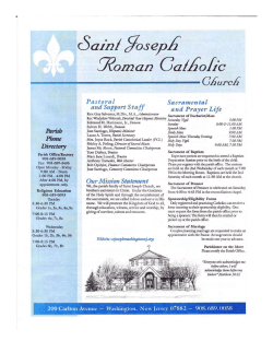 27th Sunday in Ordinary Time - St. Joseph Parish of the Roman