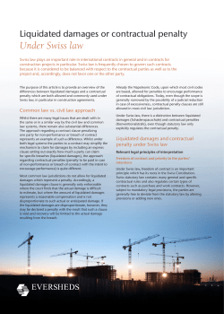 Under Swiss law - Eversheds Sutherland