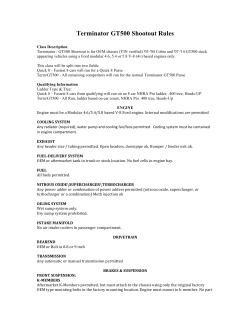 Terminator GT500 Shootout Rules