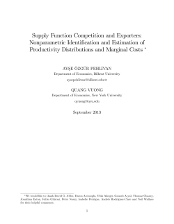 Supply Function Competition and Exporters: Nonparametric