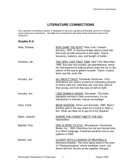 literature connections - William Carey University